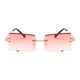 thumbnail image 5 of Gafas de sin borde de lentes de estilo de moda de estilo retro para vacaciones al aire libre de compras Gradiente rosa, 5 of 8
