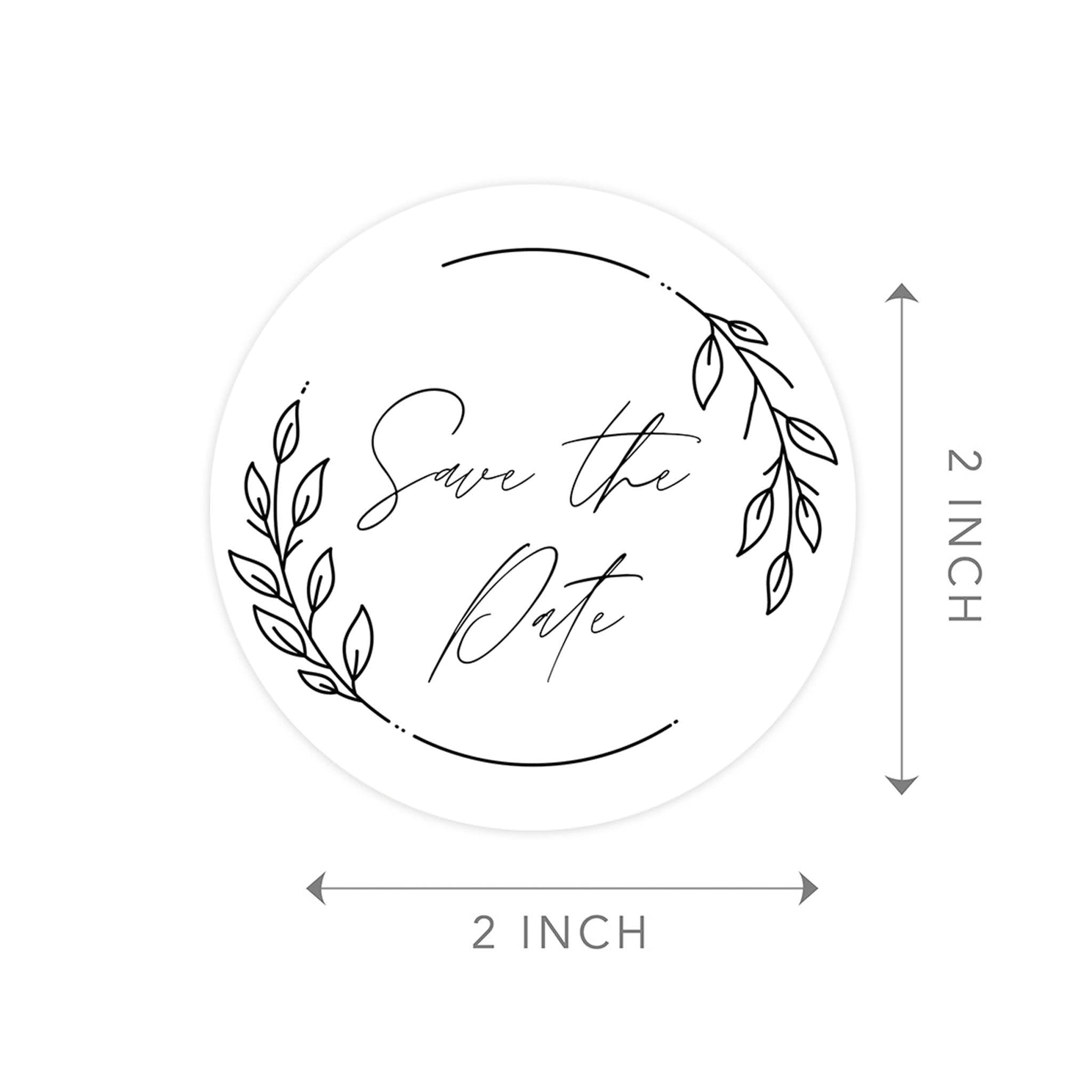 Edit this Minimalist Flat Save the Date Wedding Circle Sticker design for  free