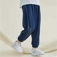 thumbnail image 4 of Odeerbi 3-14 Years Kids Boys Ice Silk Sweatpants Summer Workout Athletic Sports Jogger Pants Casual Loose Ankle Joggers, 4 of 9