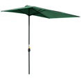thumbnail image 1 of Outsunny 8ft Half Umbrella Outdoor Balcony Parasol w/ 5 Ribs Green, 1 of 10