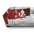 thumbnail image 3 of Wine Soft Flannel Fleece Throw Blanket, Modern Design Party Drink Beverage Product with Abstract Display, Cozy Plush for Indoor and Outdoor Use, 70" x 90", Red Burgundy White, by Ambesonne, 3 of 6