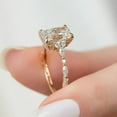 thumbnail image 2 of 3 CT Radiant Cut Lab Created Diamond Art Deco Engagement Ring Women 14K Yellow Gold Plated, 2 of 3