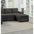 thumbnail image 3 of Mink Morgan Fabric Plush Cushion Couch 6pc Modular Sectional Set 2x Corner Wedge 2x Armless Chairs 2x Ottoman Living Room, 3 of 9