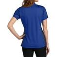thumbnail image 2 of Mafoose Women's Active Textured Colorblock Polo T-Shirt True Royal/ Grey Large, 2 of 5
