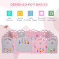 thumbnail image 4 of Qaba Baby Enclosure, Indoor & Outdoor Kids Activity Center, Pink, 4 of 9