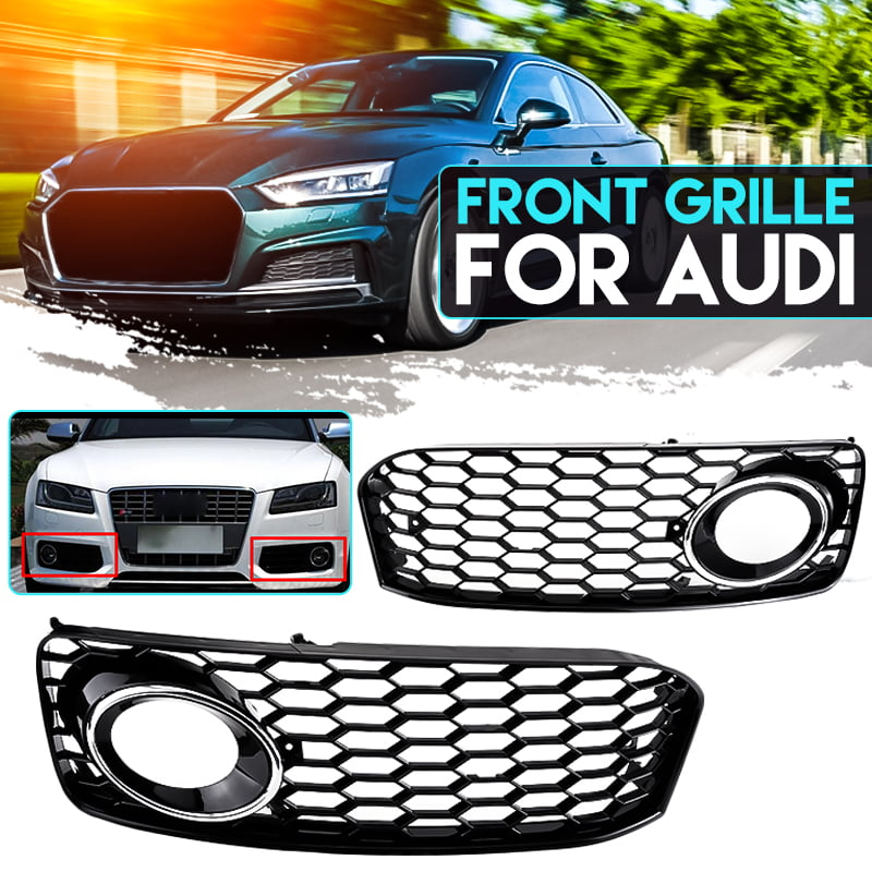 RS5 Style Front Bumper Fog Light Grill Grille For Audi A5 ...