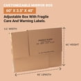 thumbnail image 2 of BOX USA Large Mirror Box 40"L x 3.5"W 60"H (1-Pack), Cardboard Boxes Perfect for Moving, Storing, Packing & Shipping, Ideal TV's, Picture Frames, Mirrors Art, 2 of 4