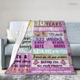 thumbnail image 5 of 10th Birthday Gifts for Girl Blanket - 10th Birthday Decorations for Teen Girls - Happy 10th Birthday Gifts for Daughter Sister Granddaughter Niece Throw Blanket 50x60 in, 5 of 6
