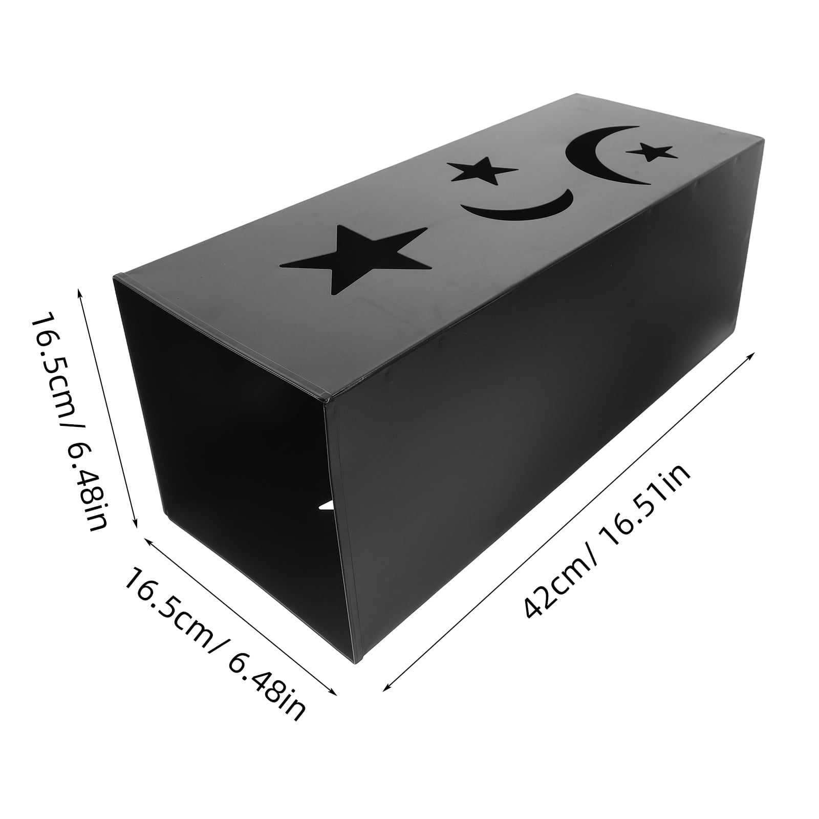 Raindrops Black Metal Umbrella Stand with Star & Moon Design, Indoor Outdoor Holder for Home, Office, Entryway