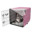 thumbnail image 5 of Valentine's Day Dog Crate Cover, Love Themed Simple Pattern with Hearts, Easy to Use Pet Kennel Cover Small Dogs Puppies Kittens, 7 Sizes, Pink Fuchsia, by Ambesonne, 5 of 6