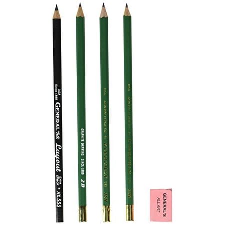 General Pencil 525BP General S Draw Pencil 4 Item KIT, Multicolor