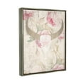 thumbnail image 3 of Stupell Industries Floral Cattle Skull Blooms Animals & Insects Painting Gray Floater Framed Art Print Wall Art, 3 of 6