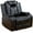 Black, variant on Multifunction Power Air Leather Recliner Sofa Set with LED Lights, Living Room Furniture, Reclining Sofa, loveseat, Chair with USB Port/Storage (Brown, 3 Pieces)