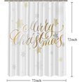 thumbnail image 5 of Christmas White Decorative Shower Curtain, Modern Merry Christmas Snowflake Silver GrayDecor Shower Curtain for Shower Stall Bathroom Resistant Waterpro of Standard Size 72x72 Inch, 5 of 5