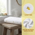 thumbnail image 3 of REGALWOVEN Cute Embroidery Cotton Bath Towels, 1 Pack Soft and Absorbent Oversized Towel for Home, Hotel, Spa, Gym Banana White 55" x 28", 3 of 7