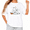 White-2, variant on Ghost and Black Cat joy Halloween Graphic Tee for Women Crewneck Short Sleeve Casual Shirt