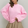 thumbnail image 2 of Womens Sweaters Fall Sweaters for Women Women's Oversized Knit Sweater Long Sleeve Casual Round Neck Pullover Soft Comfortable Loose Fit Tops Winter Fall Fashion, 2 of 4