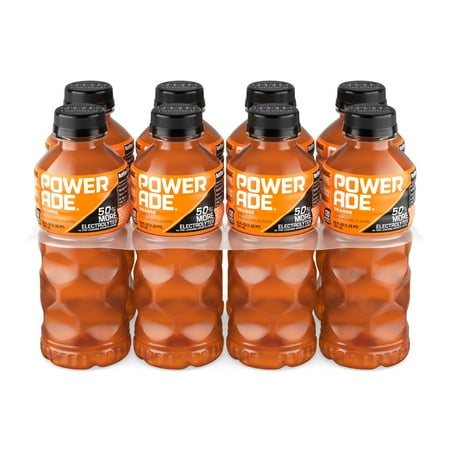 POWERADE Orange Electrolyte Sports Drink, 20 fl oz, 8 Pack Bottles