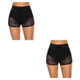 thumbnail image 2 of Greeniant Pantalones cortos de baño de cintura alta informales de verano para mujer, bañador Sexy, ropa de playa de poliéster transpirable, S S 2piezas, 2 of 6
