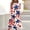 Navy, variant on 250TH Anniversary Dress, Graceful Design of Red White and Blue, 4Th of July Dresses for Women, Loose Soft Women's Dresses, Independence Day Maxi Dress for Holiday Vacation Size: M