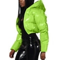 Ladies Autumn And Winter Warm Hunker down Jacket Short Shiny Padded