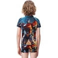 thumbnail image 3 of Transformers Boys 2-Piece Swimsuit Set, Short Sleeve Rash Guard & Swim Trunks, 3 of 7