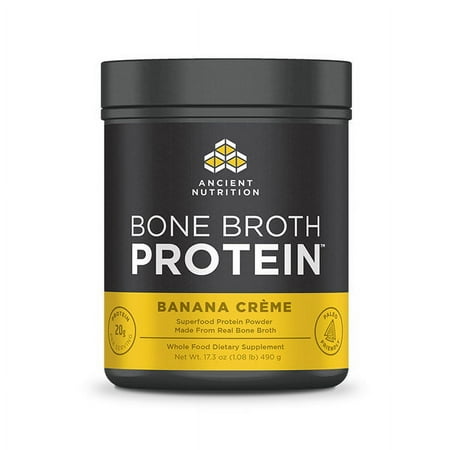 Ancient Nutrition, Bone Broth Protein, Banana Creme, 20 servings
