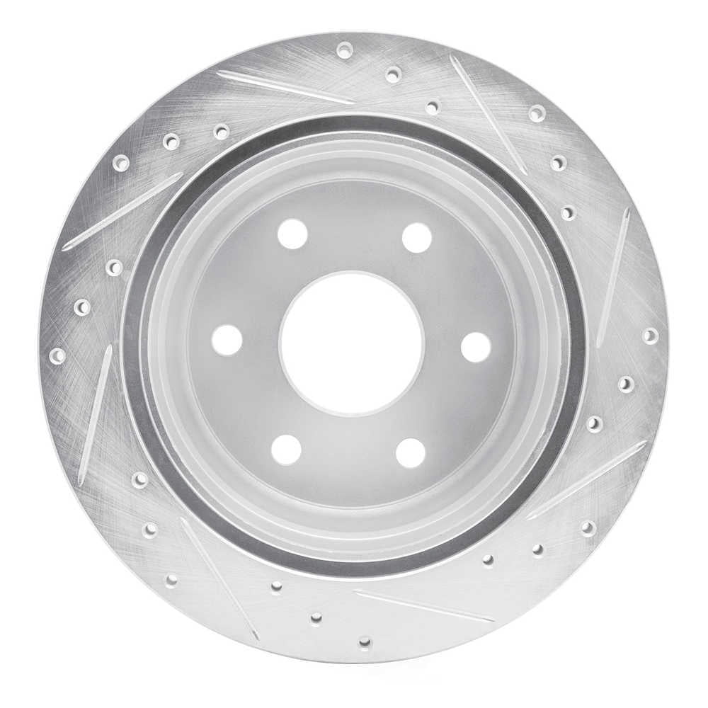 Dynamic Friction Company 631-48037L DFC Brake Rotor - Drilled And Slotted - Silver