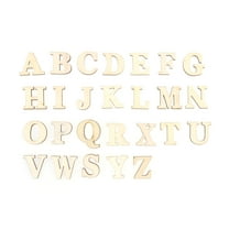 Himition Set of 26 Wooden Letter Prop Wood Craft Letter A-Z Self-paste Boxwood