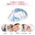 thumbnail image 2 of YFYANG Femmes Double Imperméable Shower Cap, Pastel Ananas Motif Cheveux Réutilisables Cap pour Tous les Styles de Cheveux et les Tailles de Tête, 2 of 6