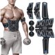 thumbnail image 2 of 1 entrenador muscular Estimulador de músculos abdominales Banda de entrenamiento muscular de brazos y piernas Cinta de entrenamiento físico Hombres y mujeres Ejercicio de oficina en casa (azul), 2 of 5