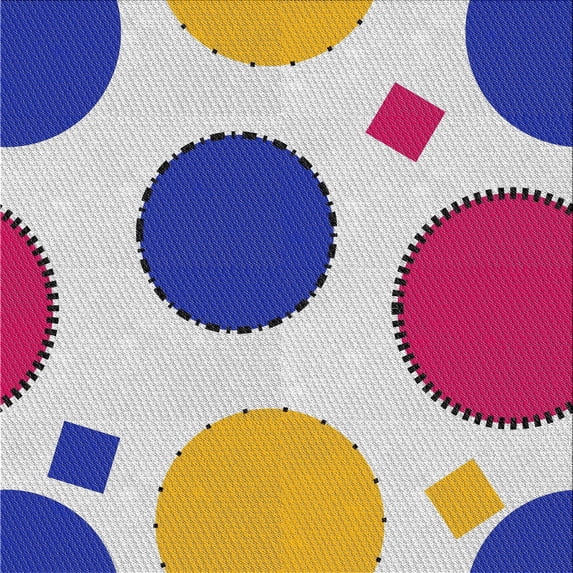 Ahgly Company Indoor Square Patterned Purple Novelty Area Rugs, 10' Square