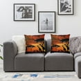 thumbnail image 2 of Acheng  Africa Throw Pillow Cushion Cover, Savannah Animal with Giraffe Crew with Majestic Tree at Sunrise in Kenya, Decorative Square Accent Pillow Case,Set Of 2 24x24in, 2 of 7