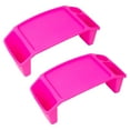 thumbnail image 6 of Mind Reader Kids Lap Desk, Set of 2, Activity Tray, Drawing, Stackable, Portable, Plastic, Pink, 6 of 9