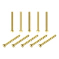 thumbnail image 1 of Unique Bargains Brass Hex Bolts, M5x50mm 10 Pack Fully Thread Grade 4.8 Machine Screws, 1 of 4