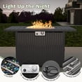 thumbnail image 3 of POTEBAN Patio Furniture Set with 44" Fire Pit Table, 9 Pieces Outdoor Sectional Conversation Sets with Swivel Chair & Ottoman for Garden Backyard Deck, Black, 3 of 9