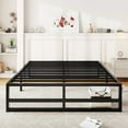 thumbnail image 4 of Allewie Full Size Metal Platform Bed Frame with 14" Under Bed Storage, Strong Metal Slats Support, Black, 4 of 9