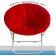 thumbnail image 6 of Mainstays Faux Fur Saucer™ Chair, Red, 6 of 8
