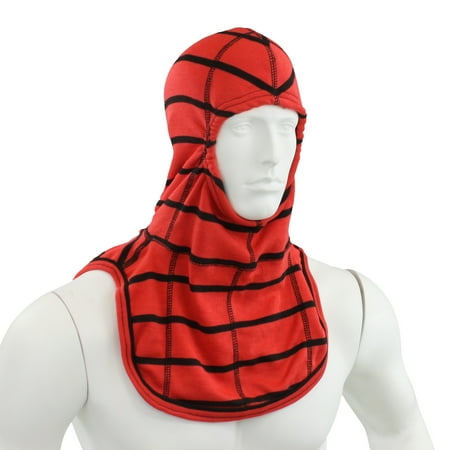 2 Layer Nomex One Piece - PAC II 100% Nomex Hood, Red w/ Spider Stripes - Red with Stripes