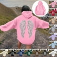 thumbnail image 2 of YUEHUA Angel Hoodies for Women Oversized Sweatshirts Fall Fashion White Wings Hoodie Outfits 2026 Casual Sweaters Tops Fleece Workout Winter Clothes, 2 of 6