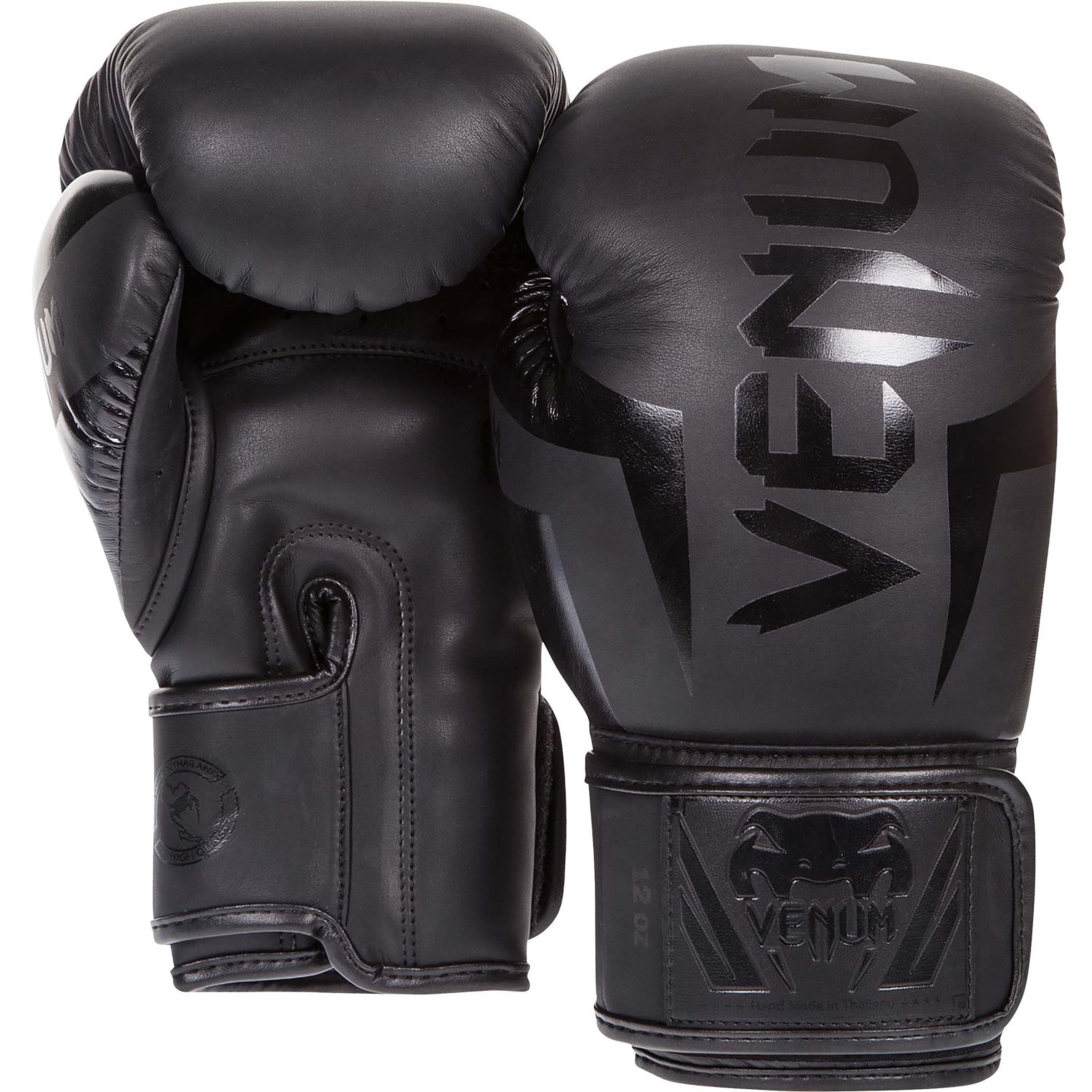 12oz Gloves Black/White Max Strength Focus Pads and Boxing Gloves Set
