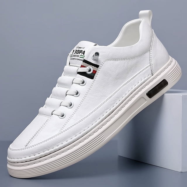 Zapatos de hombre primavera moda versátiles zapatos casuales de hombre zapatos de tabla de hombre zapatos de cuero realmente suave zapatos de cuero transpirable para hombre