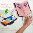thumbnail image 5 of for Samsung Galaxy A14 5G Wallet Case,Shockproof Protective Leather, Magnetic Flip,Detachable Phone Case with Card Holder &Strap for Women/Men(Pink), 5 of 16