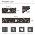 thumbnail image 3 of Yayeee Faucet Mat for Kitchen Sink 14.7" Diatomite Long Splash Guard Pad, Black Flowers, 2 Pack, 3 of 7