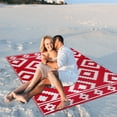 thumbnail image 4 of Playa Rug Reversible Indoor/Outdoor 100% Recycled Plastic Floor Mat/Rug - Weather, Water, Stain, Fade and UV Resistant - Milan- Red & White (8'x10'), 4 of 6