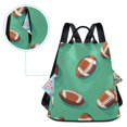 thumbnail image 5 of FORMRS Women's Travel Backpack Purse Anti-Theft Hidden Pockets Casual Shoulder Bag, Green American Footballs, 5 of 7