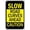 Warning Sign 3, variant on Slow Road Curves Ahead Caution Sign – 8x12 Inch Reflective Aluminum,UV Protected & Weatherproof,HighVisibility Safety Warning Sign for Roadside or Private Driveways
