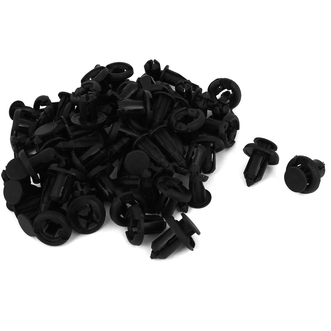 50Pcs 10mm Hole Diameter Plastic Rivet Trim Fastener Push Type Clip Gray for Car