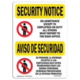 thumbnail image 1 of SignMission OS-SN-A-1218-L-11564 Panneau de Sécurité OSHA de 12 x 18 Po - Pas d'Admission Bilingue, 1 of 1