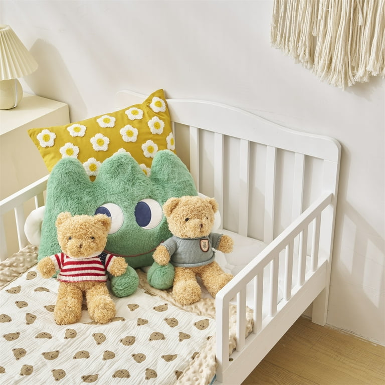 Ktaxon Wooden Toddler Bed, Safety Guardrails, Contemporary Design